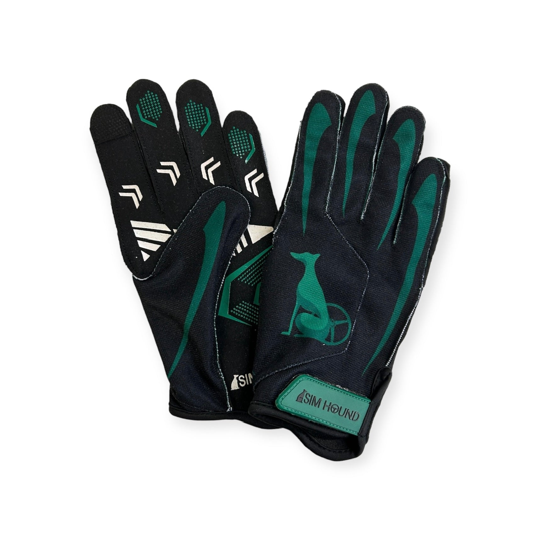 Sim Hound Gloves - External Stitching - Green