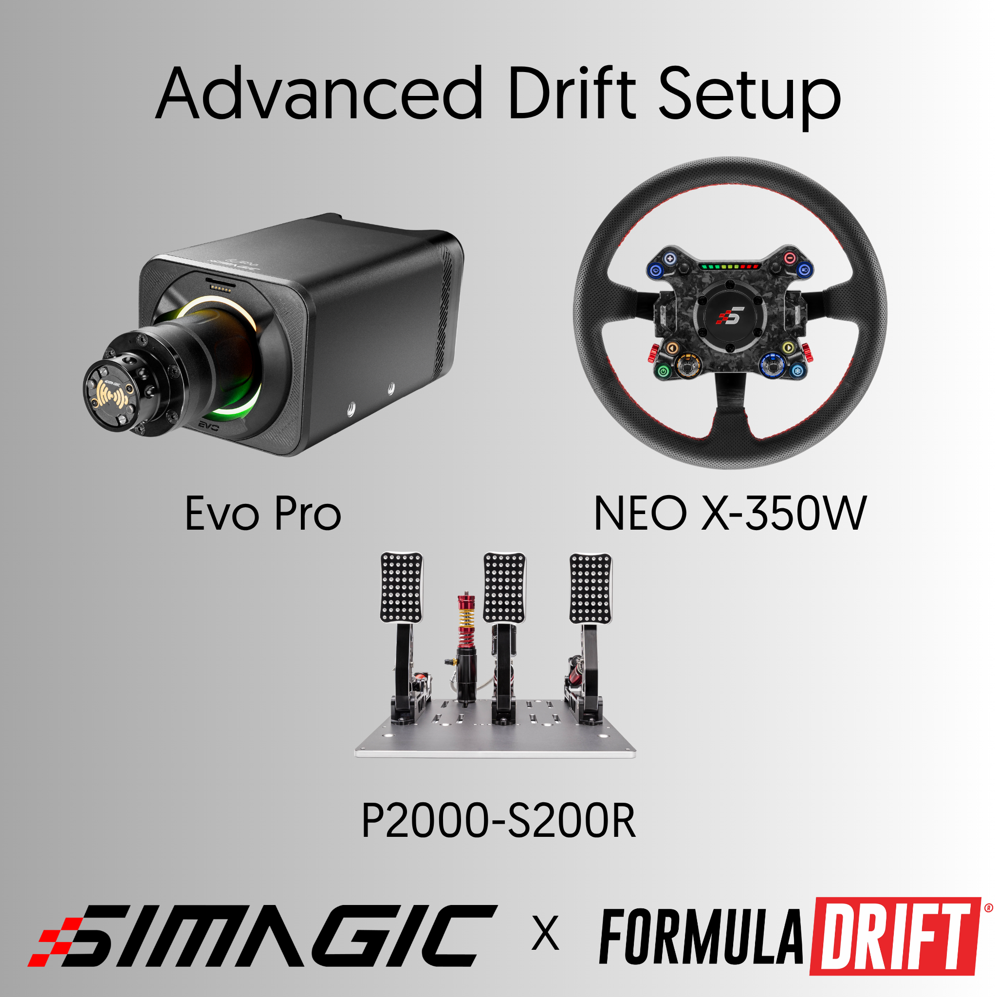 EVO Pro + NEO X-350W + P2000 (3 Pedal)