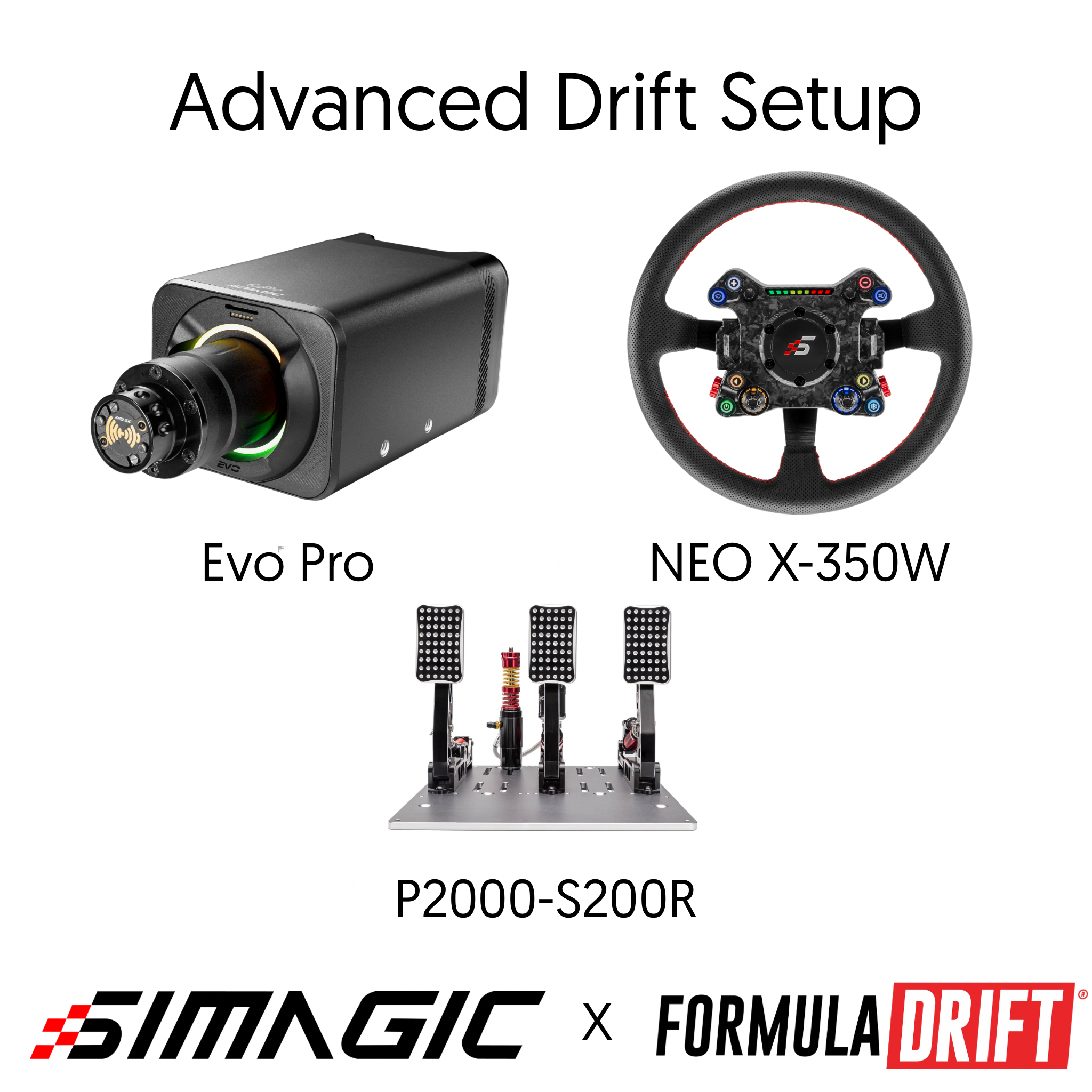 EVO Pro + NEO X-350W + P2000 (3 Pedal)