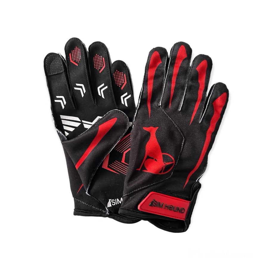 Sim Hound Gloves - External Stitching - Red
